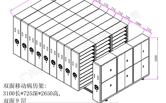 醫(yī)院病案密集架平面圖 醫(yī)院病案密集架平面圖