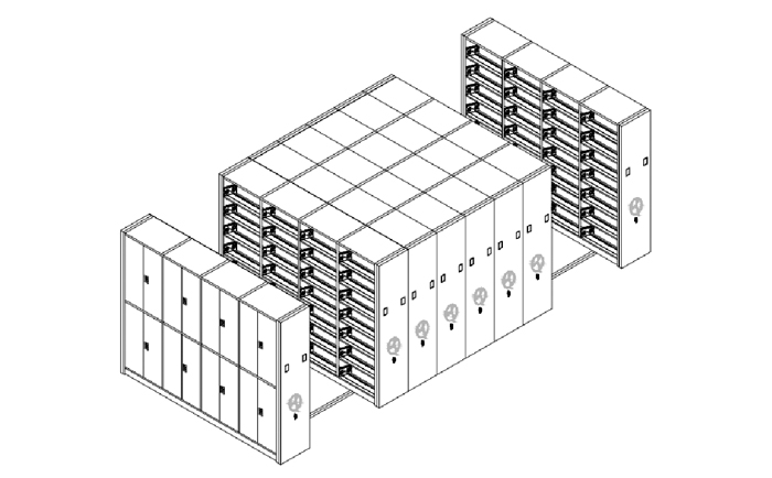檔案密集架平面圖 檔案密集架平面圖